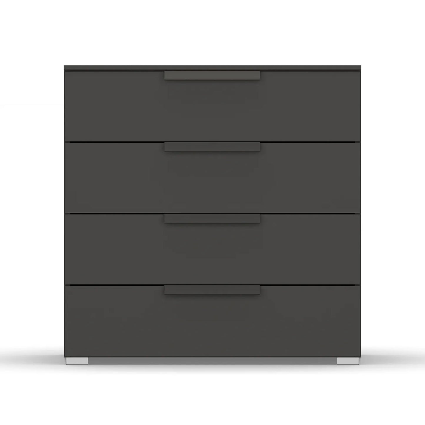Rauch Frans 4 Drawer Decor Wide Chest - 80CM - in Graphite - Front view