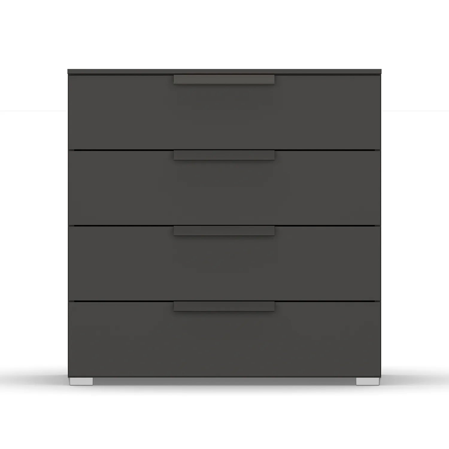 Rauch Frans 4 Drawer Decor Wide Chest - 80CM - in Graphite - Front view