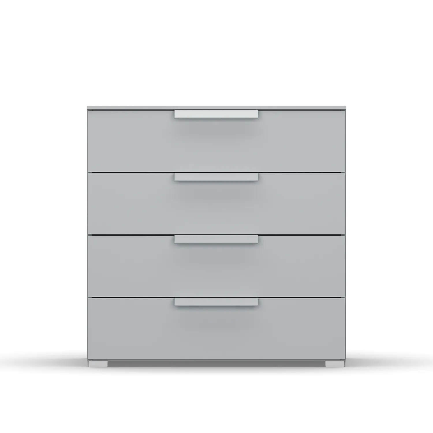 Rauch Frans 4 Drawer Decor Wide Chest - 80CM - in Silk Grey - Front view