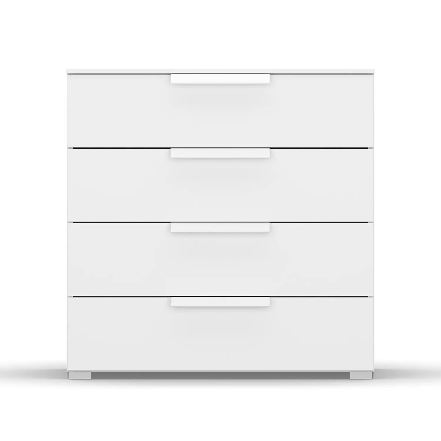 Rauch Frans 4 Drawer Decor Wide Chest - 80CM - in White - Front view