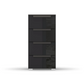 Rauch Frans 4 Drawer Glass Narrow Chest in Graphite - Front view
