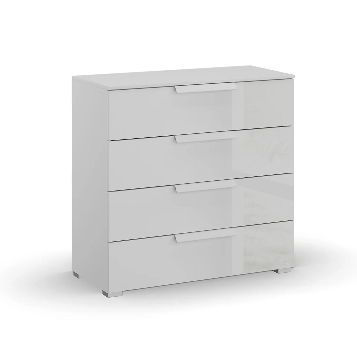 Rauch Frans 4 Drawer Glass Wide Chest - 80CM - in Silk Grey