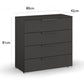 Rauch Frans 4 Drawer Glass Wide Chest - 80CM - Dimensions