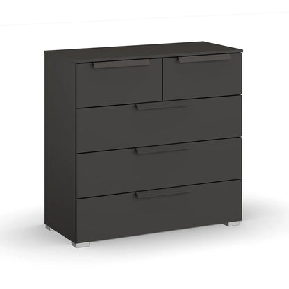 Rauch Frans 5 Drawer Decor Wide Chest - 80CM - In Graphite