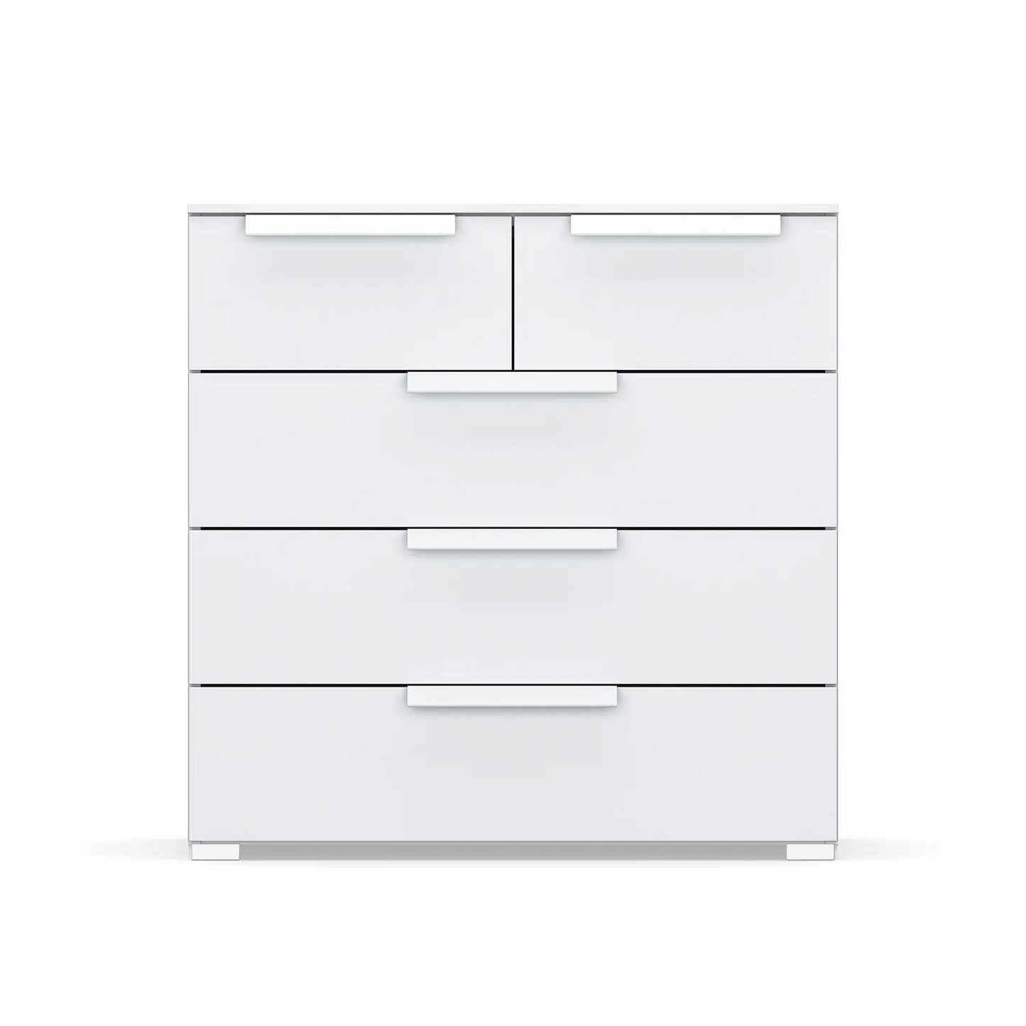 Rauch Frans 5 Drawer Decor Wide Chest - 80CM - In White - Front view