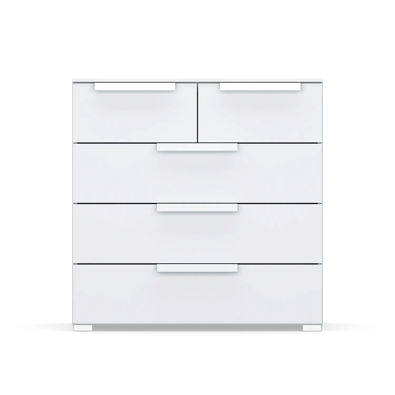 Rauch Frans 5 Drawer Decor Wide Chest - 80CM - In White - Front view