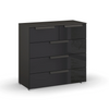 Rauch Frans 5 Drawer Glass Wide Chest - 80CM - in Graphite