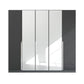 Rauch Glamour Metallic Grey 5 Door Mirrored Wardrobe – 226cm