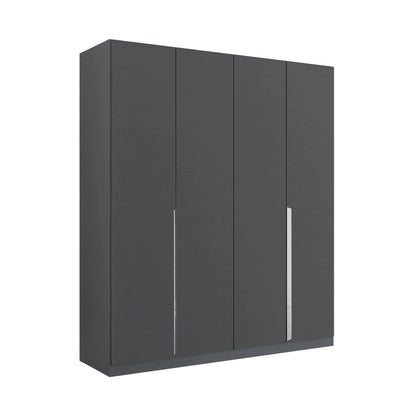 Rauch Glamour Metallic Grey 4 Door Wardrobe – 181cm