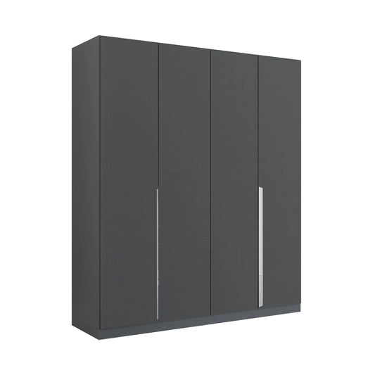 Rauch Glamour Metallic Grey 4 Door Wardrobe – 181cm