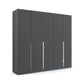 Rauch Glamour Metallic Grey 5 Door Wardrobe – 226cm