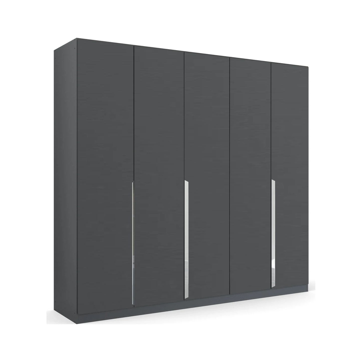 Rauch Glamour Metallic Grey 5 Door Wardrobe – 226cm