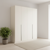 Rauch Glamour White 4 Door Wardrobe with long chrome door handles