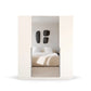 Rauch Glamour White 4 Door Wardrobe with Mirror – 181cm