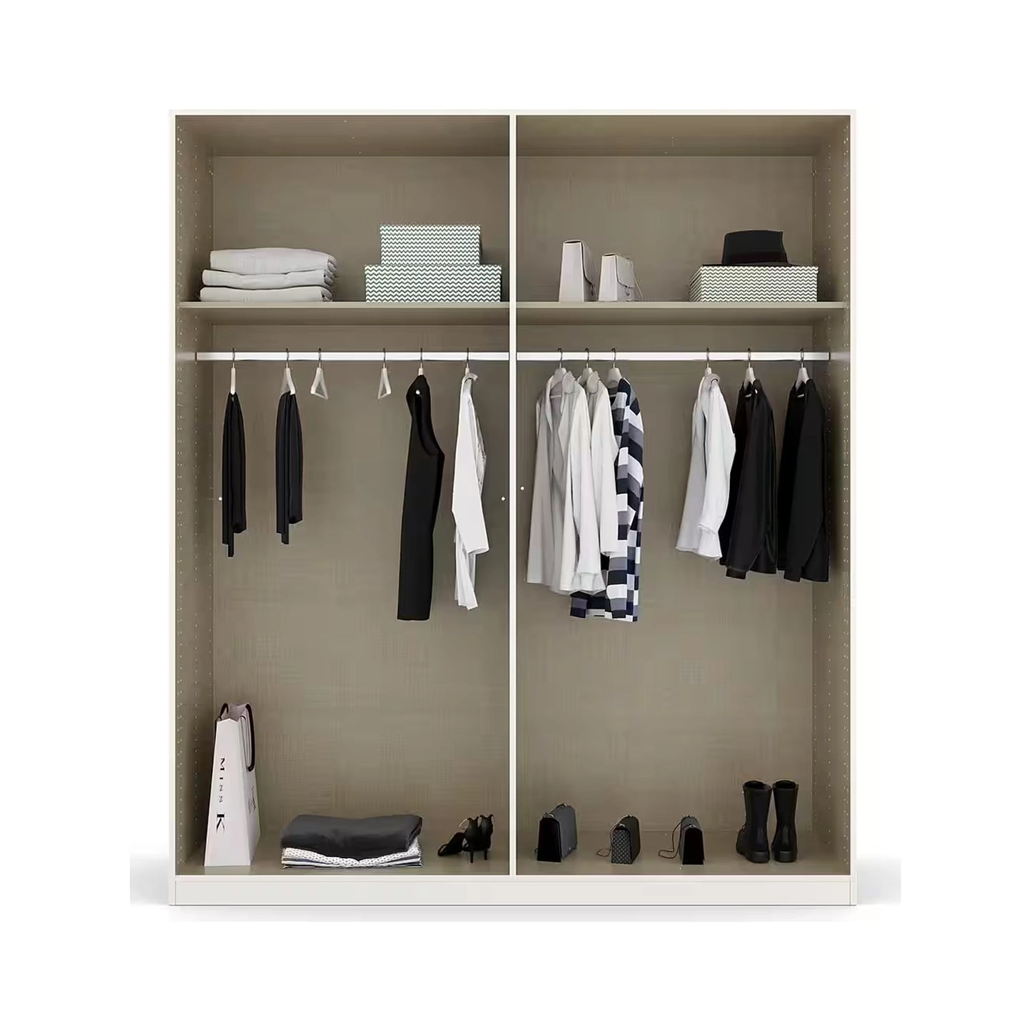 Rauch Glamour 4 Door Wardrobe interior - Styled in a Bedroom