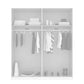 Rauch Glamour 4 Door wardrobe Interior - Dimensions