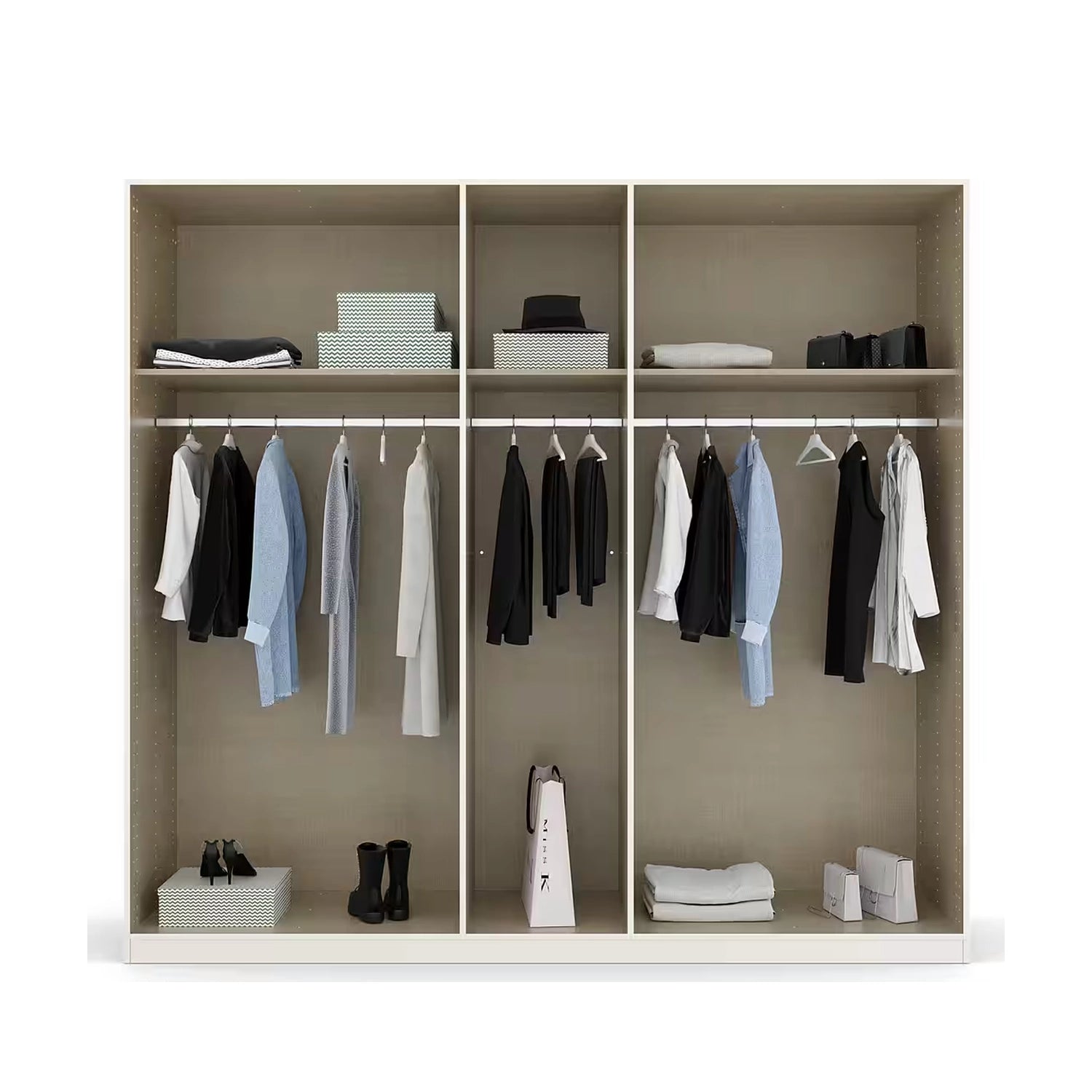 Rauch Glamour 5 Door Wardrobe interior - Styled in a Bedroom