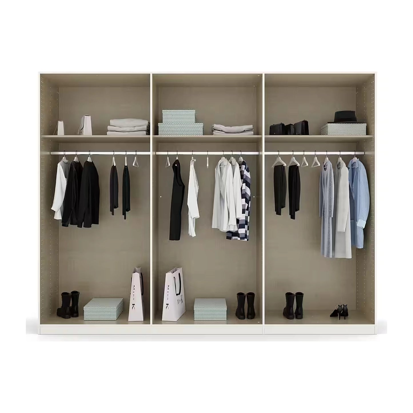 Rauch Glamour 6 Door Wardrobe interior - Styled in a Bedroom