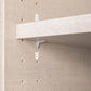Ashworth Alpine White 2 Door Mirrored Hall Cupboard - Shelve Closeup View