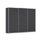 Rauch Impulse Large 3 Door Sliding Wardrobe in Metallic grey Colour Width 271cm