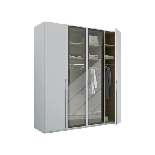 Rauch Kacey 201cm 4 Door Wardrobe 2 Transparent Glass Doors 