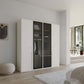 Rauch Kacey 201cm 4 Door Wardrobe 2 Transparent Glass Doors 