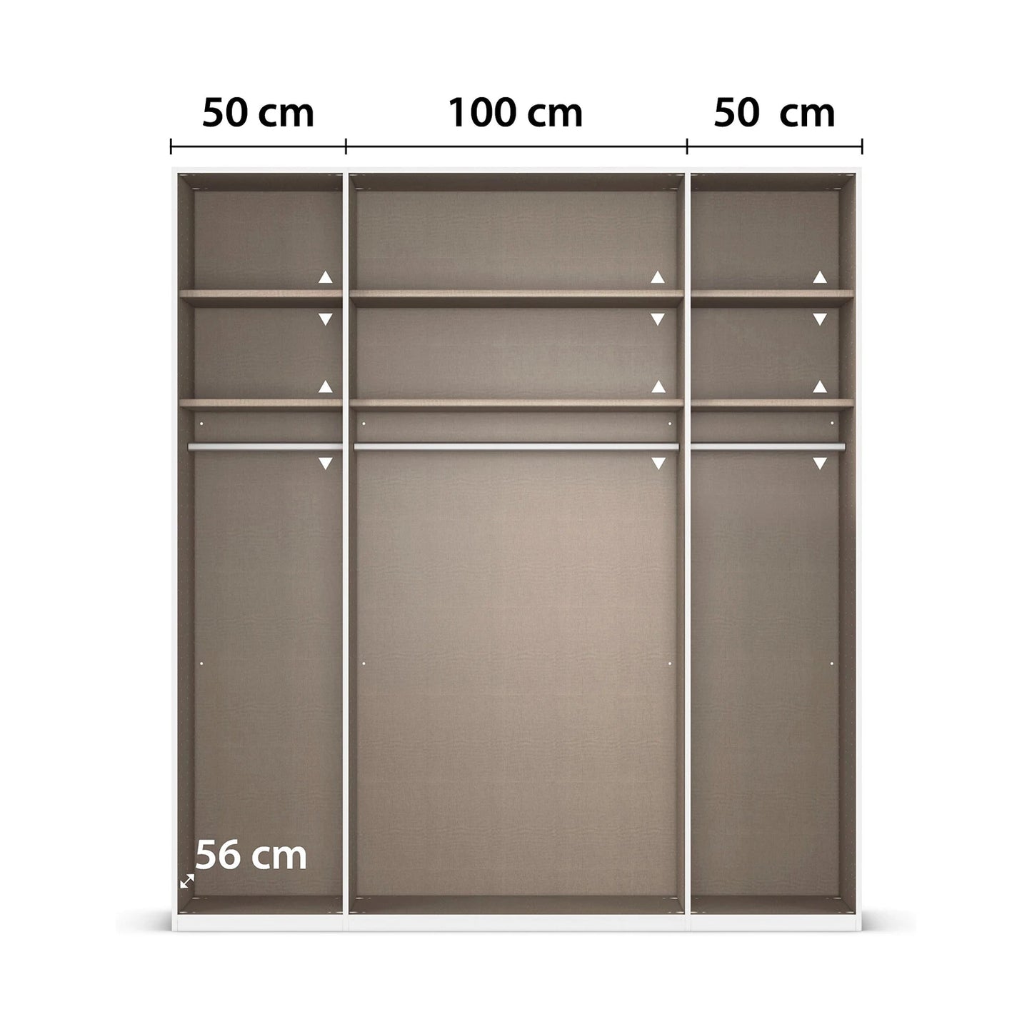 Rauch Kacey 4 Door 200cm Wardrobe , Internal Cabinet View