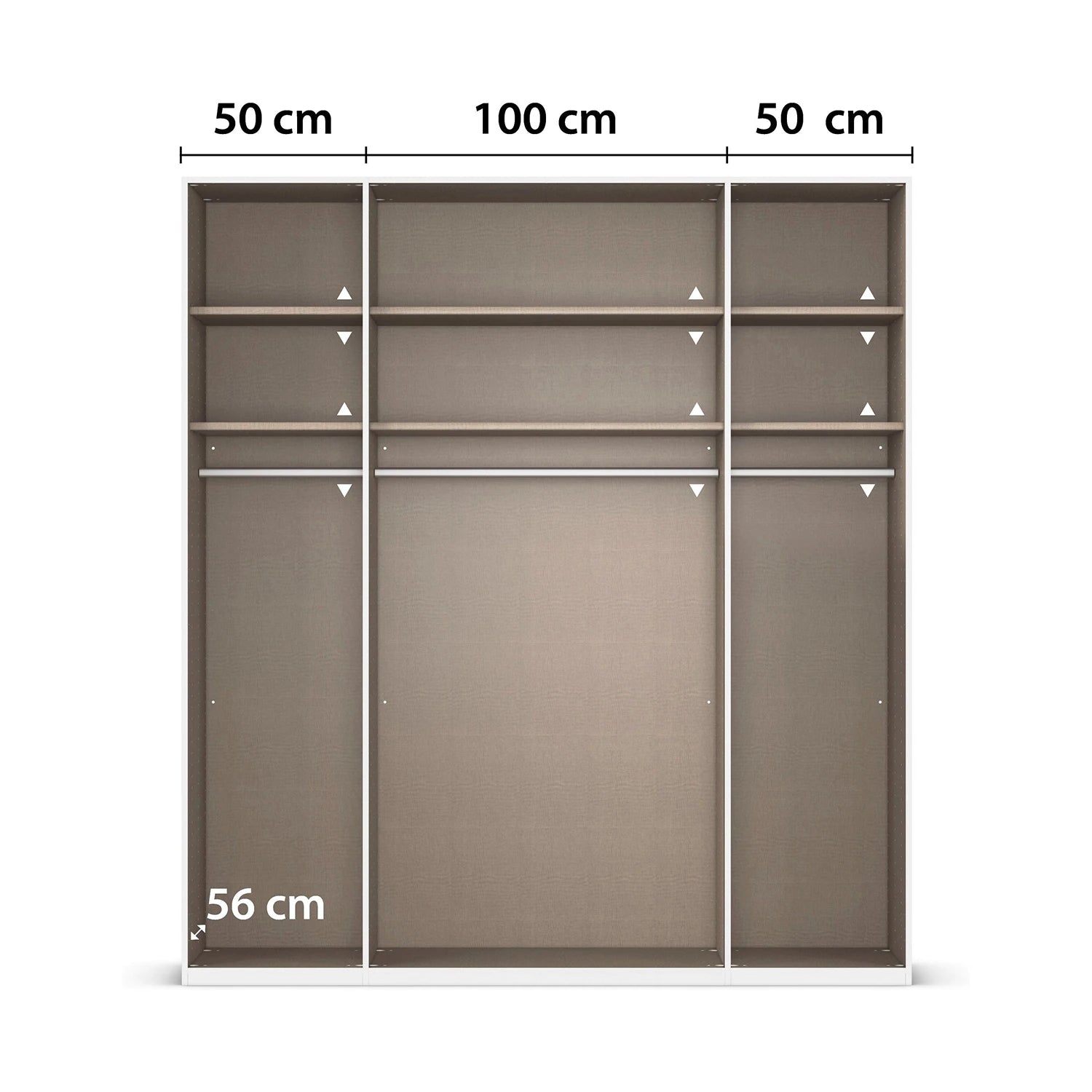 Rauch Kacey 4 Door 200cm Wardrobe , Internal Cabinet View