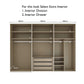 Rauch Kacey Champagne 6 Door Wardrobe With Glass Centre Doors – 301cm