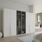 Rauch Kacey 301cm Transparent Glass 6 Door Wardrobe 