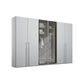 Rauch Kacey 301cm Transparent Glass 6 Door Wardrobe 