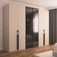 Rauch Kacey Champagne 6 Door Wardrobe With Glass Centre Doors – 301cm