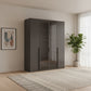 Rauch Kacey 201cm 4 Door Wardrobe 2 Transparent Glass Doors
