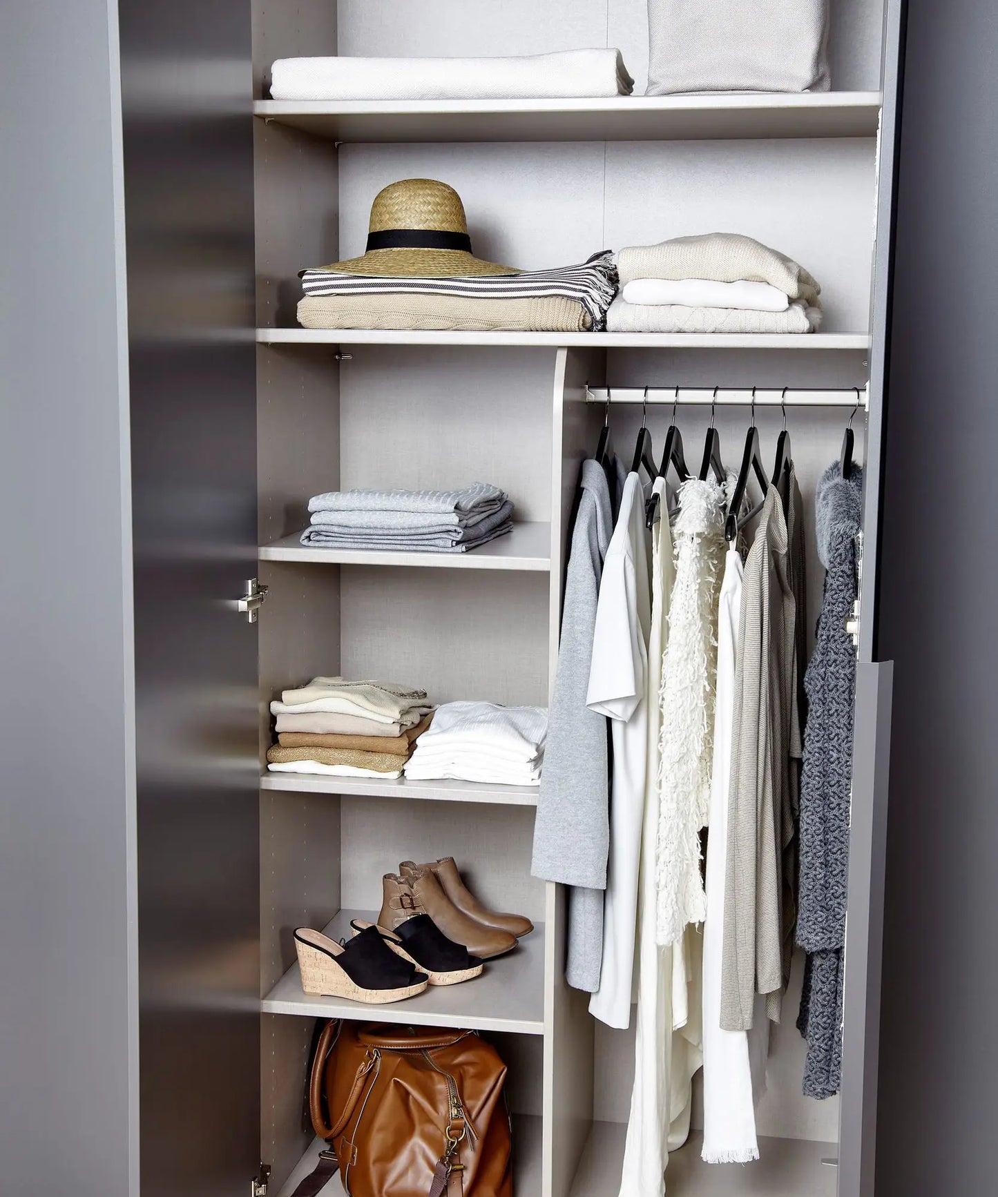 Rauch Kacey Pure Silk Grey 6 Door Large Wardrobe - Premium Interior 