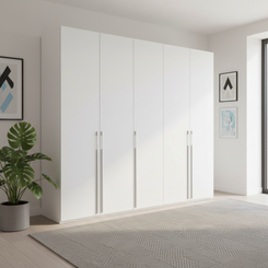 Kacey Pure 5 Door 251cm Wide Wardrobe