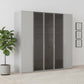 Kacey 251cm 5 Door Wardrobe 3 Glass Doors