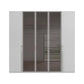 Kacey 251cm 5 Door Wardrobe 3 Glass Doors