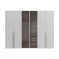 Rauch Kacey 301cm Transparent Glass  6 Door Wardrobe