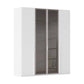 Rauch Kacey 201cm 4 Door Wardrobe 2 Transparent Glass Doors
