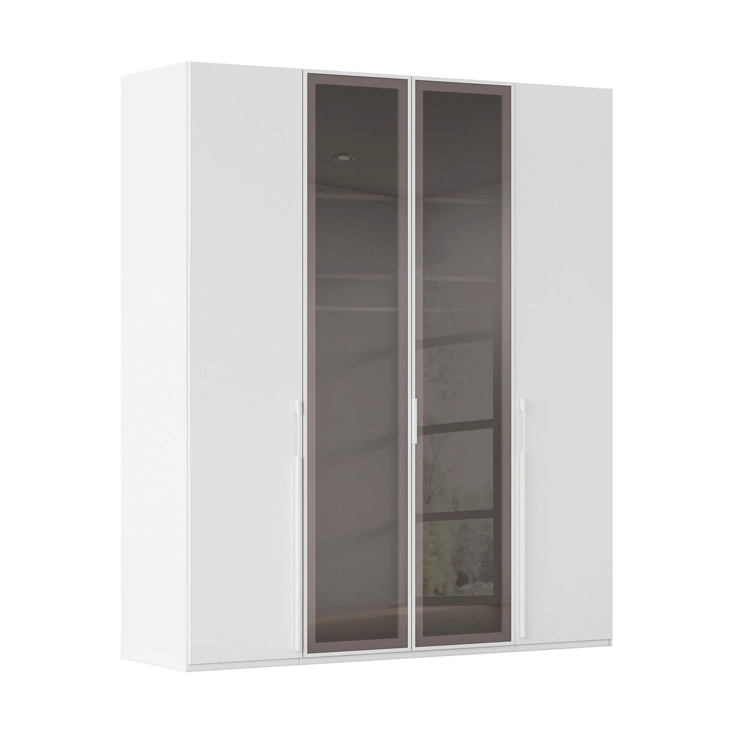 Rauch Kacey 201cm 4 Door Wardrobe 2 Transparent Glass Doors
