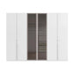 Rauch Kacey 301cm Transparent Glass  6 Door Wardrobe