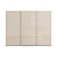 Rauch Forms champagne glass sliding wardrobe showing the Silk Grey base plinth beneath the doors