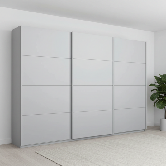 Forms Decor Silk Grey 3 Door Sliding Wardrobe