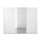 A modern three-door sliding wardrobe with two white solid doors and one mirrored center door, shown against a plain white background.