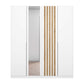 Rauch Lamela Hinged Door Wardrobe With Mirror in Alpine White Front view
