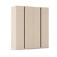 Larisa Champagne & Atlantic Oak Hinged 4 Door Wardrobe - Home Of Wardrobes