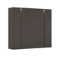 Rauch Larisa Graphite & Oak 5 Door Wardrobe with LED Option