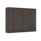 Rauch Larisa 301cm Graphite & Atlantic Oak Hinged six Door Wardrobe 