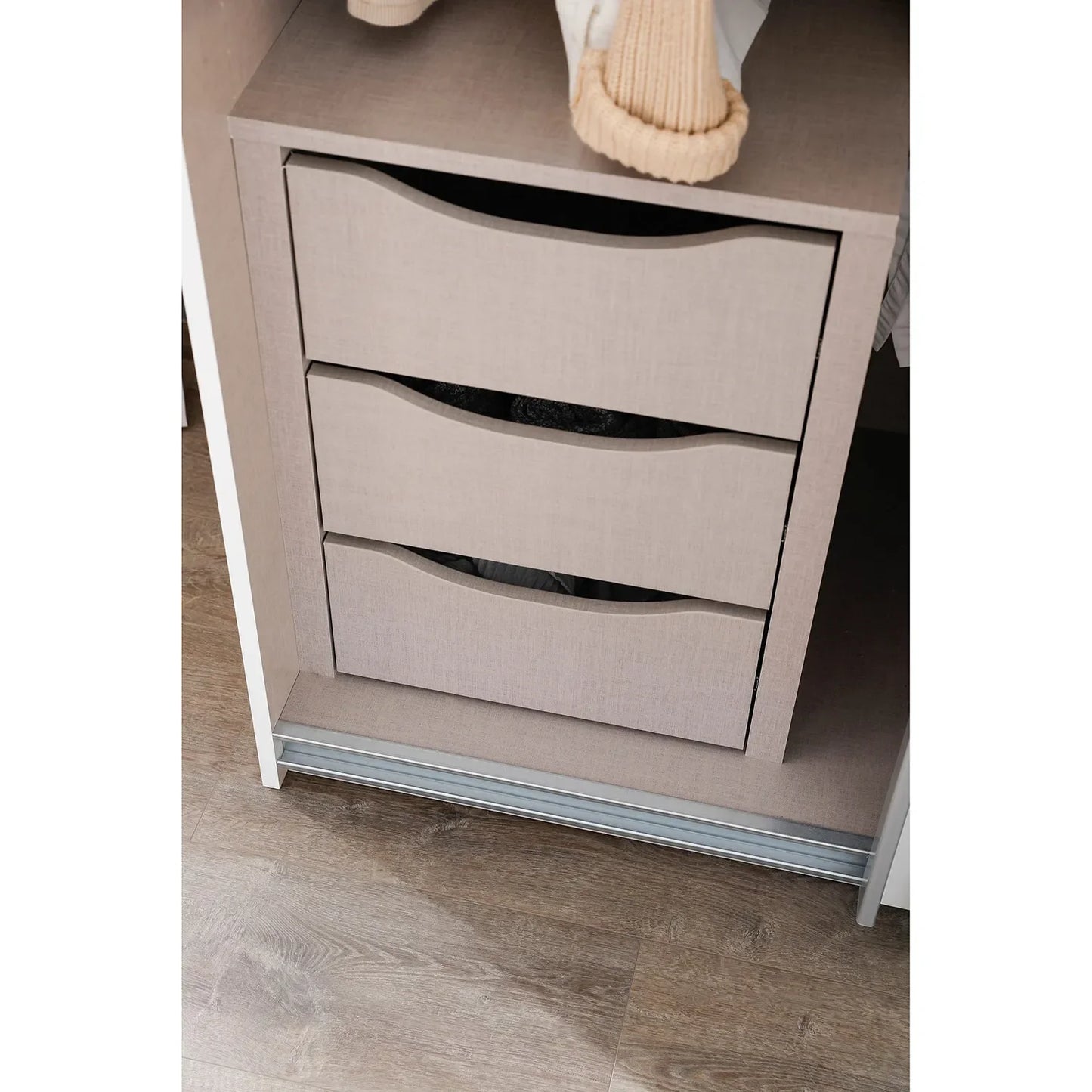 Rauch Lema 4 Door Sliding Corner Wardrobe - Artisan Oak - Drawer view