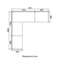 Rauch Lema 4 Door Sliding Corner Wardrobe - Dimensions in MM